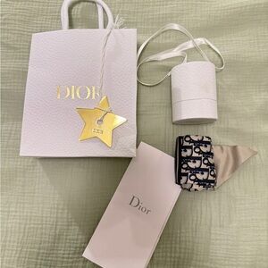 Dior Cream and Navy Women's Scarf